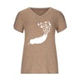 thumbnail image 4 of EQWLJWE Hauts à Col en V pour Femmes Mode T-shirt Blouse Décontractée d'Été à Col en V à Manches Courtes Imprimée Hauts d'Été pour Femmes 2023, 4 of 4