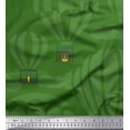 thumbnail image 1 of Soimoi Green polyester Crepe Fabric Architectural Structure & Hot Air Balloon Holiday Print Fabric by Yard 42 Inch Wide, 1 of 3