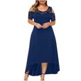 thumbnail image 2 of Robes pour Femmes Grande Taille Robe Aguichant Sans Bretelles à Enfiler en Dentelle Manches Courtes en Liquidation, 2 of 4