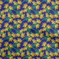 thumbnail image 1 of oneOone Velvet Mustard Yellow Fabric Floral Craft Projects Decor Fabric Printed By The Yard 58 Inch Wide, 1 of 4