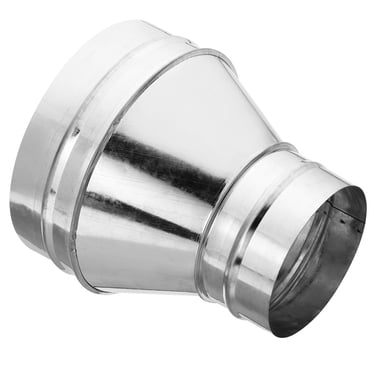 Unique Bargains 8 Inch to 5 Inch Round Duct Reducer, Galvanized Steel Adapter Pipe Fitting, Silver Tone