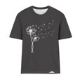 thumbnail image 4 of FAIWAD Hauts d'Été pour Femmes Manches Courtes Imprimé Floral Chemises Décontractées Tunique Ample, 4 of 4