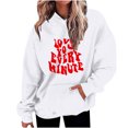 thumbnail image 1 of Birdeem Mode Décontractée pour Femmes Impression de la Saint-Valentin Hauts à Manches Longues Sweat à Capuche, 1 of 1