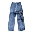 thumbnail image 3 of Linen Blend Straight Leg Pants for Everyday Casual Wear Men’s Fashion Reflective Drawstring Details, 3 of 3