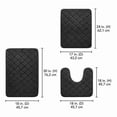 thumbnail image 2 of Mainstays Memory Foam Bath Mat Set Black, 2 of 5