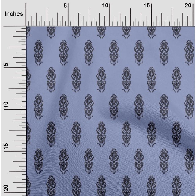 oneOone Cotton Cambric Fabric Ethnic Ikat Print Fabric BTY 56 Inch Wide