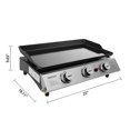 thumbnail image 2 of Royal Gourmet PD1300 Portable 3-Burner Propane Gas Grill Griddle, 2 of 5