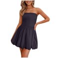 thumbnail image 2 of Ovzne Robes pour Femmes Robe de Plage Mode pour Dames Robe Sans Manches Robe Unie avec Poches Robe Courte Mini Robes Robe d'Été Liquidation, 2 of 7