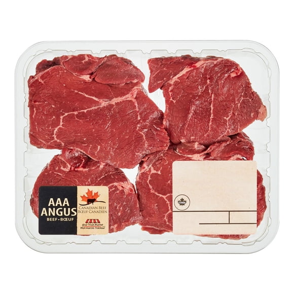 AAA Angus Beef Boneless Top Sirloin Steak Value Pack, Your Fresh Market, 4 Steaks, 0.65 - 1.15 KG