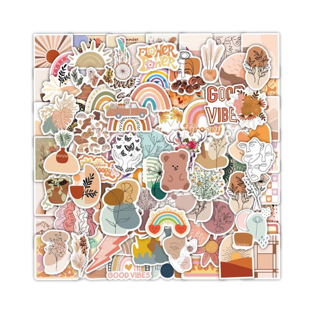 Rongfmy 100 Pieces Stickers for Water Bottles Cartoon for Notebook Laptop Journaling A