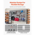 thumbnail image 4 of KFFKFF Slat Wall Paneling, 8 x 4 ft, PVC Garage Slatwall with Accessories, Grey Slat Wall Easy-to-Install Adjustable Slatwall Panel with Coupling Structure & DIY Cutting, 4 of 9