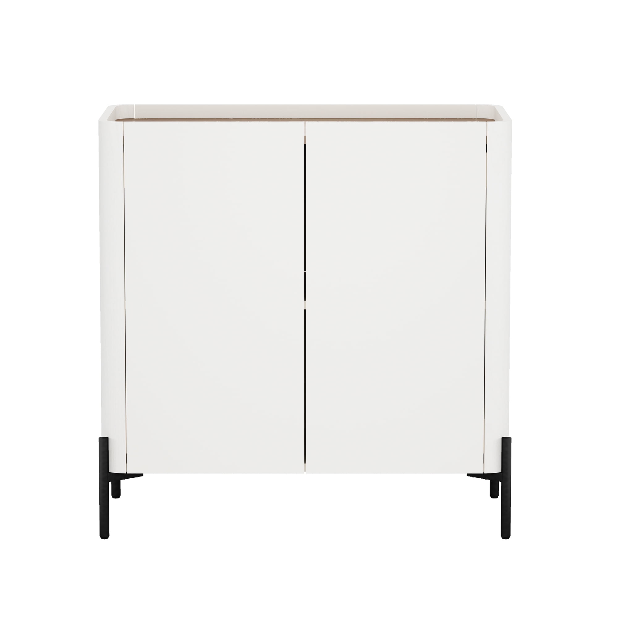 Abbey Accent Cabinet in Maple and Off White made from Engineered Wood