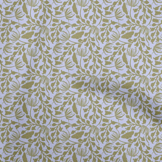 oneOone Georgette Viscose Olive Green Fabric Asian Block Print Craft Projects Decor Fabric Printed By The Yard 42 Inch Wide