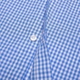 thumbnail image 2 of Bienzoe Boy's Cotton Plaid Button Down Short Sleeve Shirt Light Blue 9/10, 2 of 6