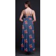 thumbnail image 4 of Bimba Rayon Floral Womens Adjustable Spaghetti Strap Long Maxi Print Dress Bohemian-Large, 4 of 5