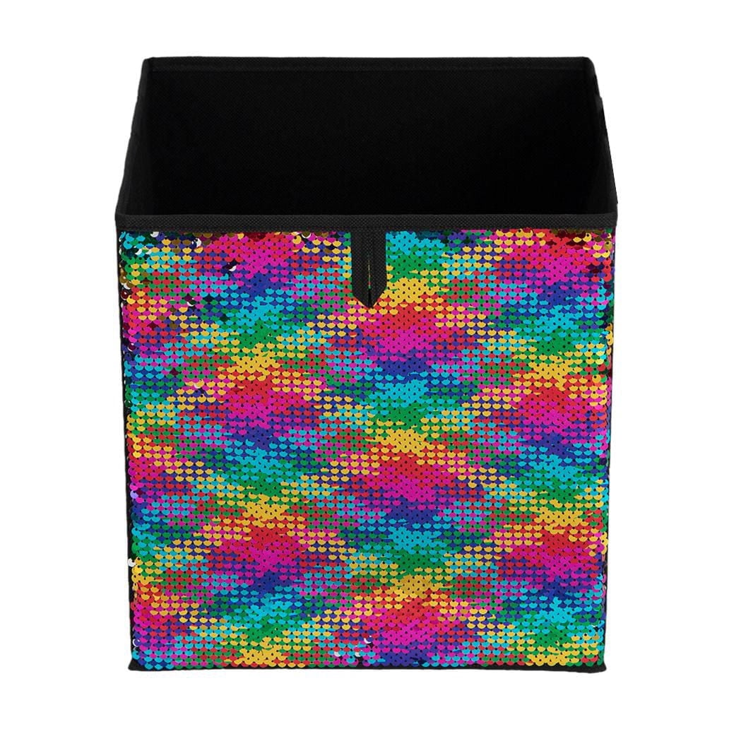 Mainstays Storage Cube Fabric Basket Bin - Foldable, Great for Nursery, Playroom, Closet, Home Organization