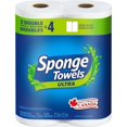 thumbnail image 1 of SpongeTowels Ultra Paper Towel, Double-Sided Strength, 2 = 4 Regular Rolls, 1 of 4