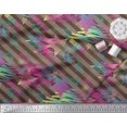thumbnail image 2 of Soimoi Rayon Fabric Star & Diagonal Stripe Printed Craft Fabric by the Yard 56 Inch Wide, 2 of 3