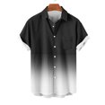 thumbnail image 2 of fatyb Button down Shirts for Men Short Sleeve Lightweight Beach Shirts Summer Gradient Collar Blouses, 2 of 4