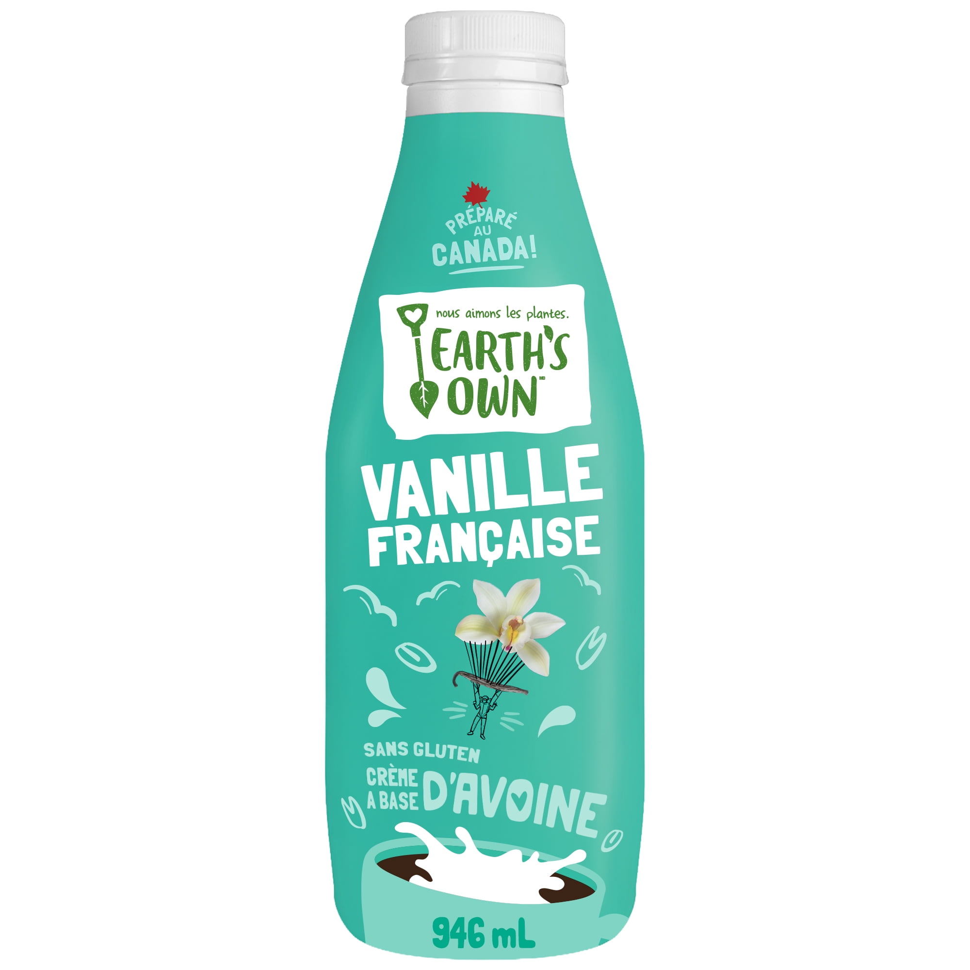Earth's Own Crème à café à l’avoine Vanille française sans gluten, 946 ml