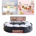 thumbnail image 2 of Battery Operated Rotary Turntable Macaron Cupcake Stand 10 Tray Pastries Dessert Black, 2 of 8