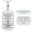 thumbnail image 3 of Ten Commandments Spanish Diez Mandamientos Bible Keychain Stainless Steel or 18k Gold Dog Tag, 3 of 8