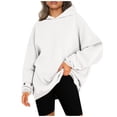 thumbnail image 1 of Oversized Hoodies for Women Sweatshirts Long Sleeve Pullover Fall Winter Solid Color Tops, 1 of 7