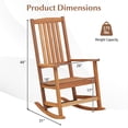 thumbnail image 2 of Gymax Rocking Chair High-Back Outdoor Rocker with Smooth Rocking Base for Backyard, 2 of 8