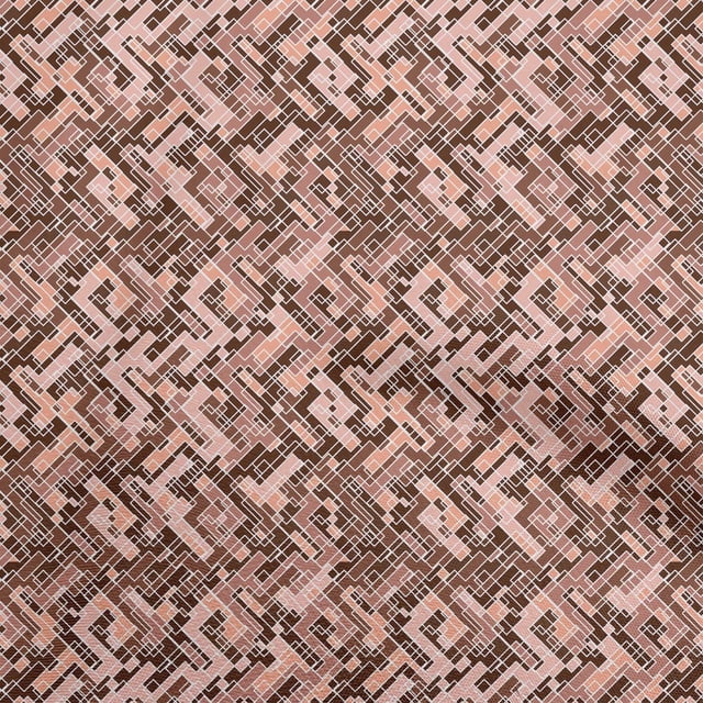 oneOone Cotton Silk Light Brown Fabric Abstract Sewing Craft Projects Fabric Prints By Yard 42 Inch Wide