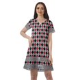 thumbnail image 1 of Moomaya Tenues d'Été Coton Flex Imprimées Robes Courtes pour Femmes Tenue Décontractée, 1 of 4