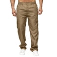thumbnail image 2 of Pantalon Décontracté Homme Male Versatile All Season Cargo Pants Multi Pocket Zip Button Hem Solid Color Plus Size Trousers Men's Pants Coffee S, 2 of 4