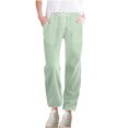 thumbnail image 2 of RXIRUCGD Summer Women Solid Color Fashionable And Comfortable Workwear Casual Wide Leg Shorts, Green, Size: L, 2 of 7