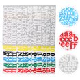 thumbnail image 2 of 12 Sheets Adhesive Stickers English Alphabet Number Stickers Laptop Decals Number Letter Sticker, 2 of 8