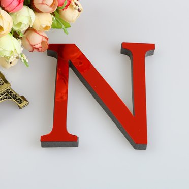 XZNGL Home Decor Wall Stickers Decor 26 Letters Diy 3D Mirror Acrylic Wall Sticker Decals Home Decor Wall Art Mural