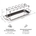 thumbnail image 3 of Gourmet Grill Pro: Chicken Leg Rack & BBQ Drumstick Holder, 12-Slot Stainless Steel Roaster Stand, Outdoor Cooking Tools For Even Cooking, Easy Clean & Compact Storage, P003, 3 of 7