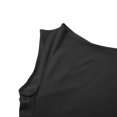 thumbnail image 4 of Duoif Débardeur pour Femmes Style de Rue Mode Col Incliné Sans Manches Ajusté et Gilet Décontracté Printemps Noir G, 4 of 9