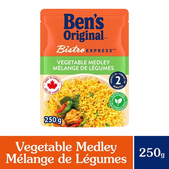 BEN'S ORIGINAL BISTRO EXPRESS mélange de légumes riz long grain d'accompagnement, sachet de 250 g