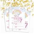 thumbnail image 2 of Darling Souvenir Blue Birthday Invitation Card 28 Pcs Fill or Write In Blank Invites Printable Party Supplies 5 x 7 Inches, 2 of 5