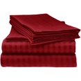 thumbnail image 3 of 400 Thread Count 100% Egyptian Cotton Sleeper Sofa Bed Sheet Set Stripe with 4 -PCS Fitted Straps, 3 of 5