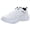 White, variant on WEAIXIMIUNG Women Sneakers Size 8 Women Sneakers Fashionable New Pattern Solid Color Couple Style Flat Bottom Thick Sole Lightweight Comfortable Casual Shoes