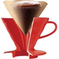 thumbnail image 2 of Zootealy Pour Over Coffee Dripper - Ceramic Slow Brewing Accessories for Home, Cafe, Restaurants - Easy Manual Brew Maker Gift - Strong Flavor Brewer - V01 Paper Cone Filters - Red, 1 Cup, 2 of 6