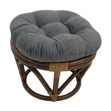 International Caravan Bali Tabouret Coussin Papasan en Rotin - Mojito Lime