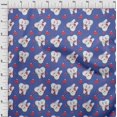 thumbnail image 4 of oneOone Cotton Poplin Medium Blue Fabric Asian Kawaii Rabbit Fabric For Sewing Printed Craft Fabric By The Yard 56 Inch Wide, 4 of 4