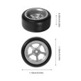 thumbnail image 3 of Silver Mini Car Wheels 4Pcs Star Shaped With Five Claws For Model Customization, 3 of 8