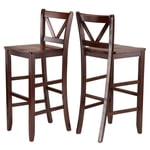 Winsome Victor 2-Piece 29" V-Back Bar Stools - 94259