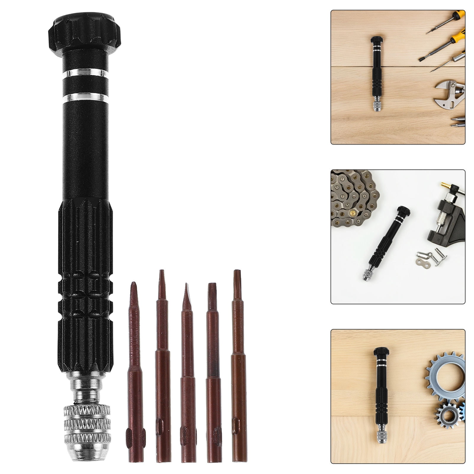 Raindrops 4Sets Compact Multi Bit Screwdriver Set for Vehicle and Electronics Repair with Durable Construction