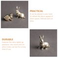 thumbnail image 4 of 2 Pcs Figurine Lapin en Laiton Adorable Rétro Décoration Délicate pour Bureau, 4 of 8