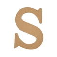 thumbnail image 1 of Plaid Unfinished Wood 5" Letter, S, 1 of 7