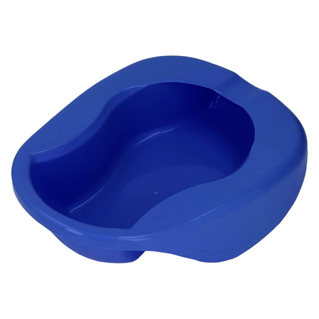 Urinal Bedpan, Larger Capacity Slipper Bedpan Lid Handle Strong Bearing For Elderly For Home Dark Blue