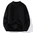 thumbnail image 2 of Ketyyh-chn99 Cardigans pour Hommes à Manches Longues avec Capuche Mode pour Hommes Décontracté Couleur Unie Simple Chandail à Col Rond Chandail Noir, TG, 2 of 4